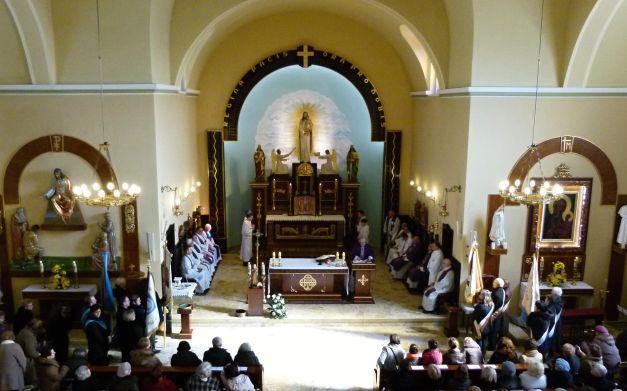 Msza św - widok z chóru